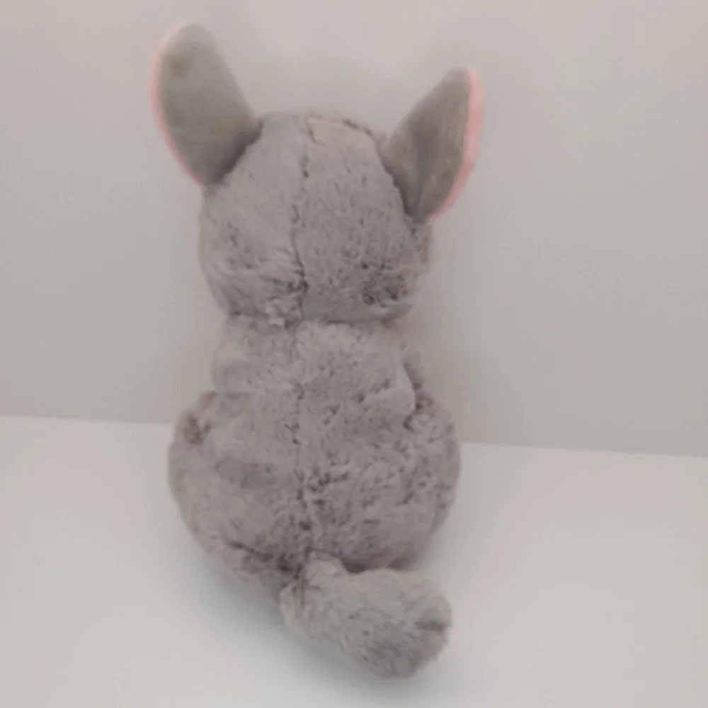 Aurora World Gray Chinchilla Plush Cuddle & Chinchill Red Heart Stuffed Animal